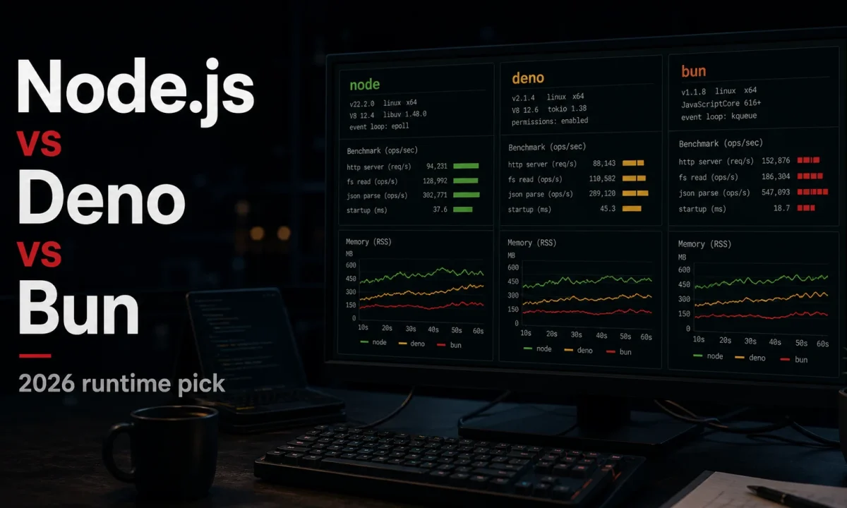 Node.js vs Deno vs Bun runtime comparison in 2026