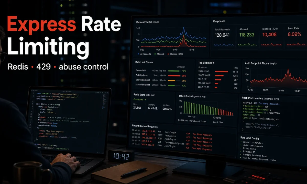 Express rate limiting middleware with Redis and 429 responses