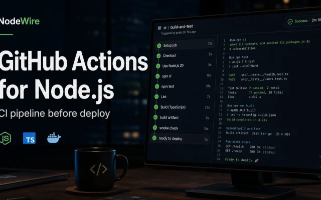 GitHub Actions for Node.js CI pipeline before deploy