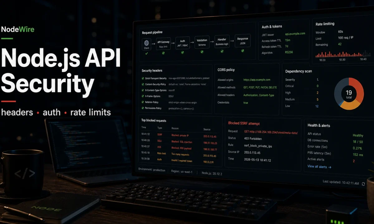 Node.js API security checklist before production deploy