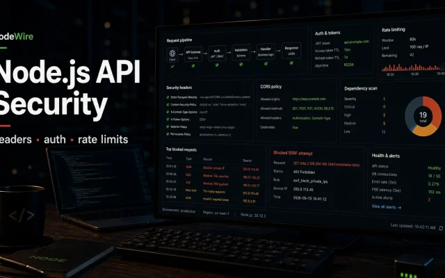 Node.js API security checklist before production deploy