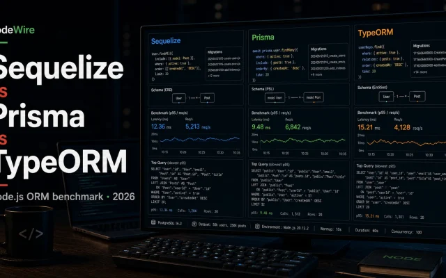 Sequelize vs Prisma vs TypeORM Node.js ORM benchmark