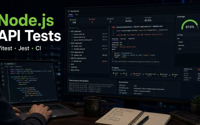 Node.js API tests with Vitest Jest and CI
