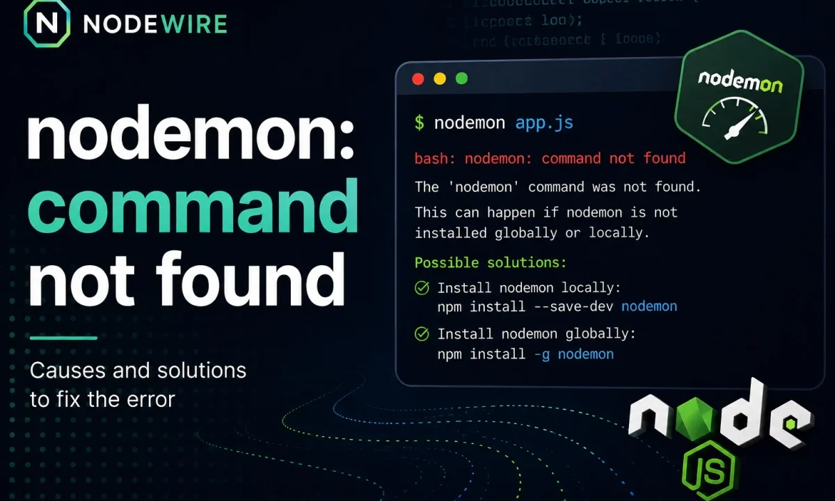 Fix nodemon: command not found